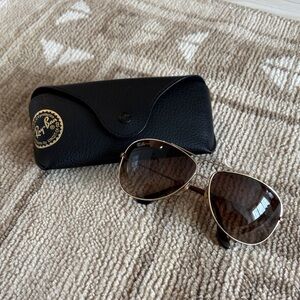 Ray-Ban Black and Gold Sunglasses